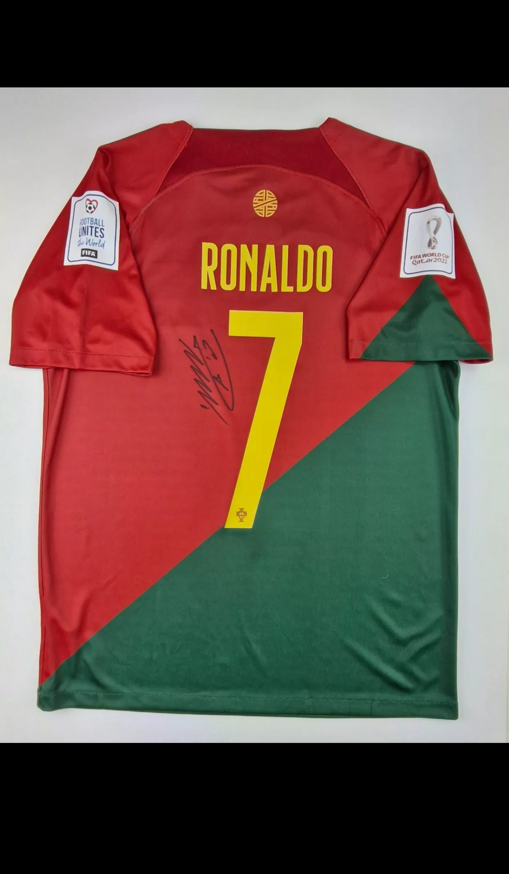 CR7 Cristiano Ronaldo Portugal t shirt with signature