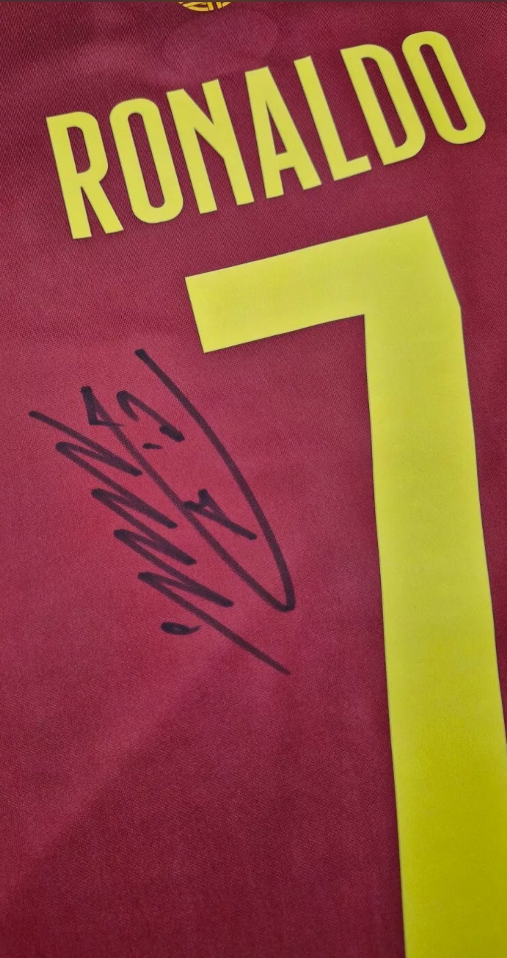 CR7 Cristiano Ronaldo Portugal t shirt with signature