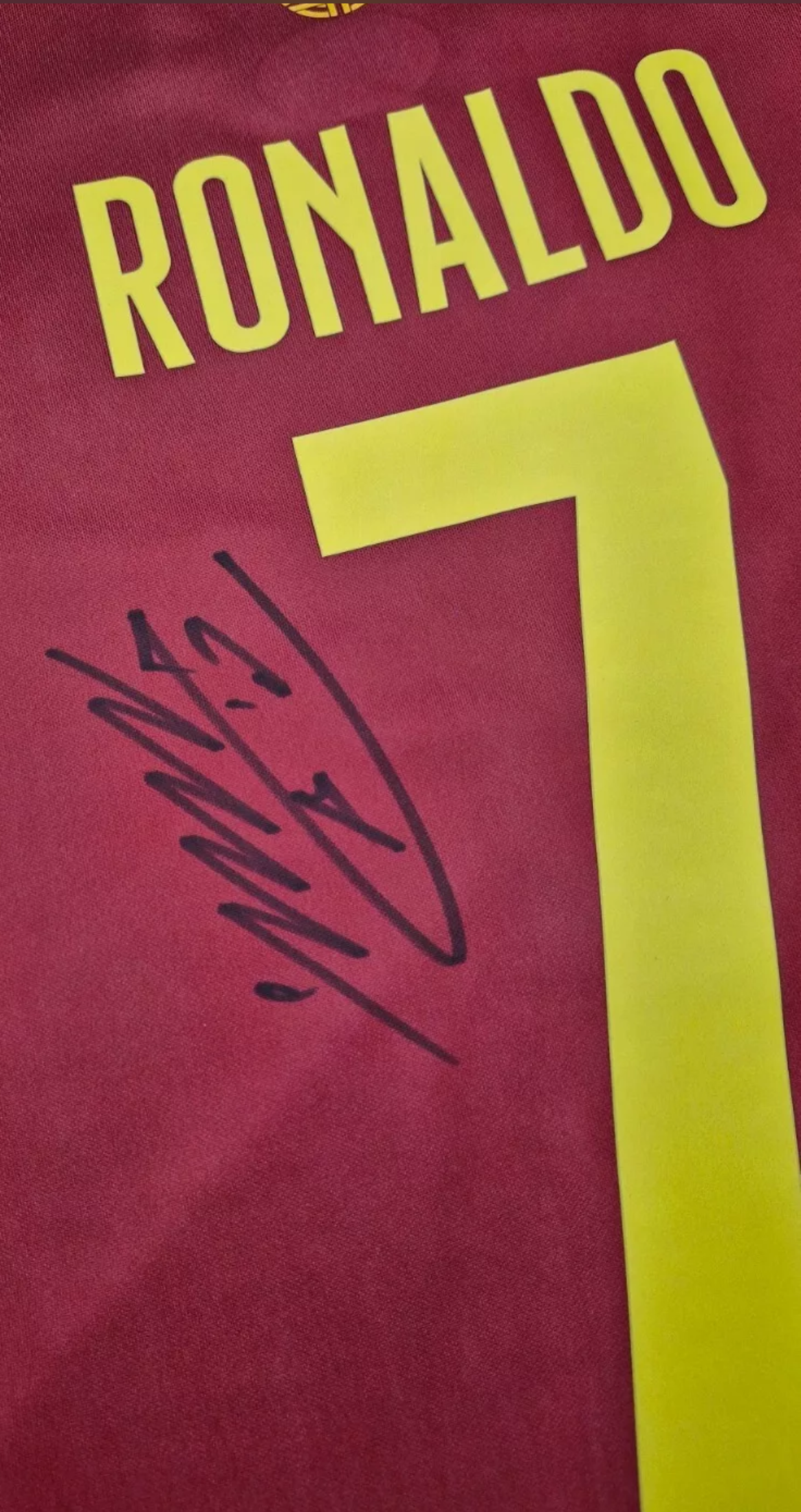 CR7 Cristiano Ronaldo Portugal t shirt with signature