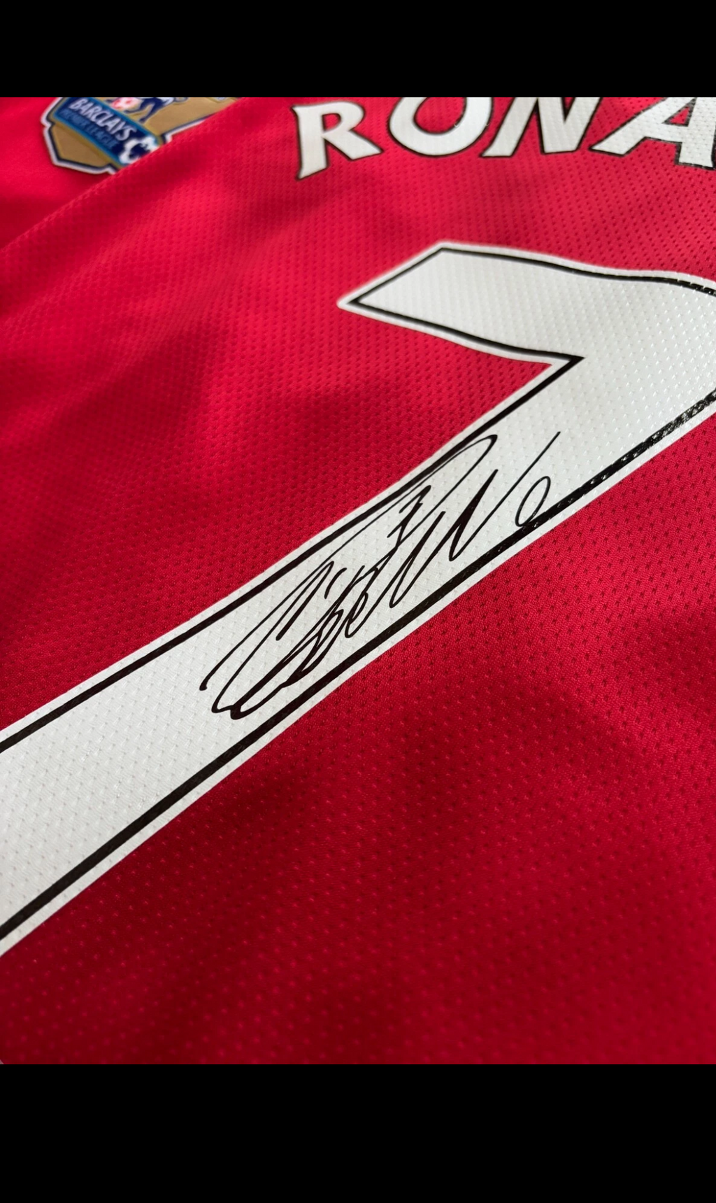 CR7 man united shirt with signature