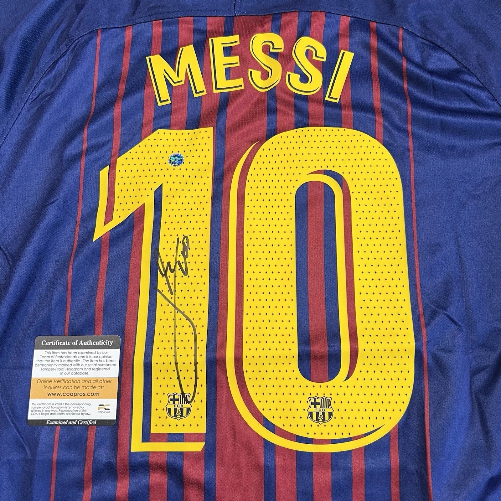 Lionel Messi Signed Barcelona With signature 1of1